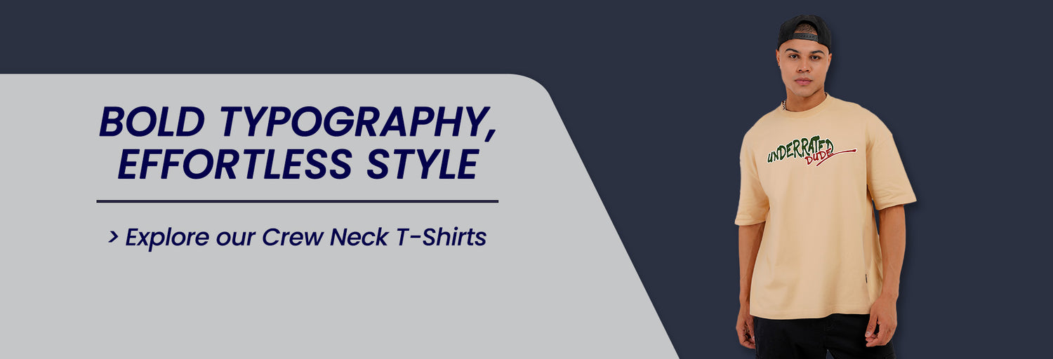 Typographic Print Crew Neck T-Shirt Collection Banner