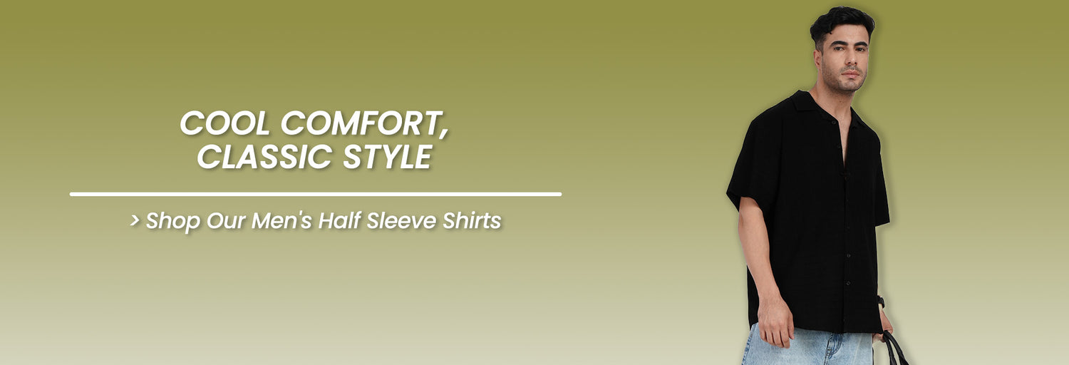 Half Sleeve Shirt Men Collection Banner