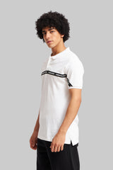 White Logo Tape Polo T-Shirt Pic 5