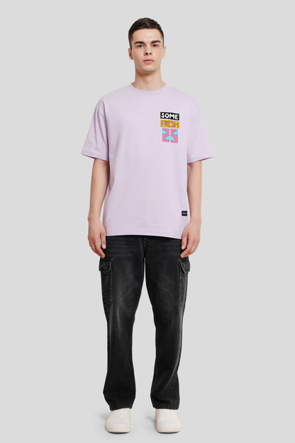 Pop Art Vibes Lilac Printed T-Shirt