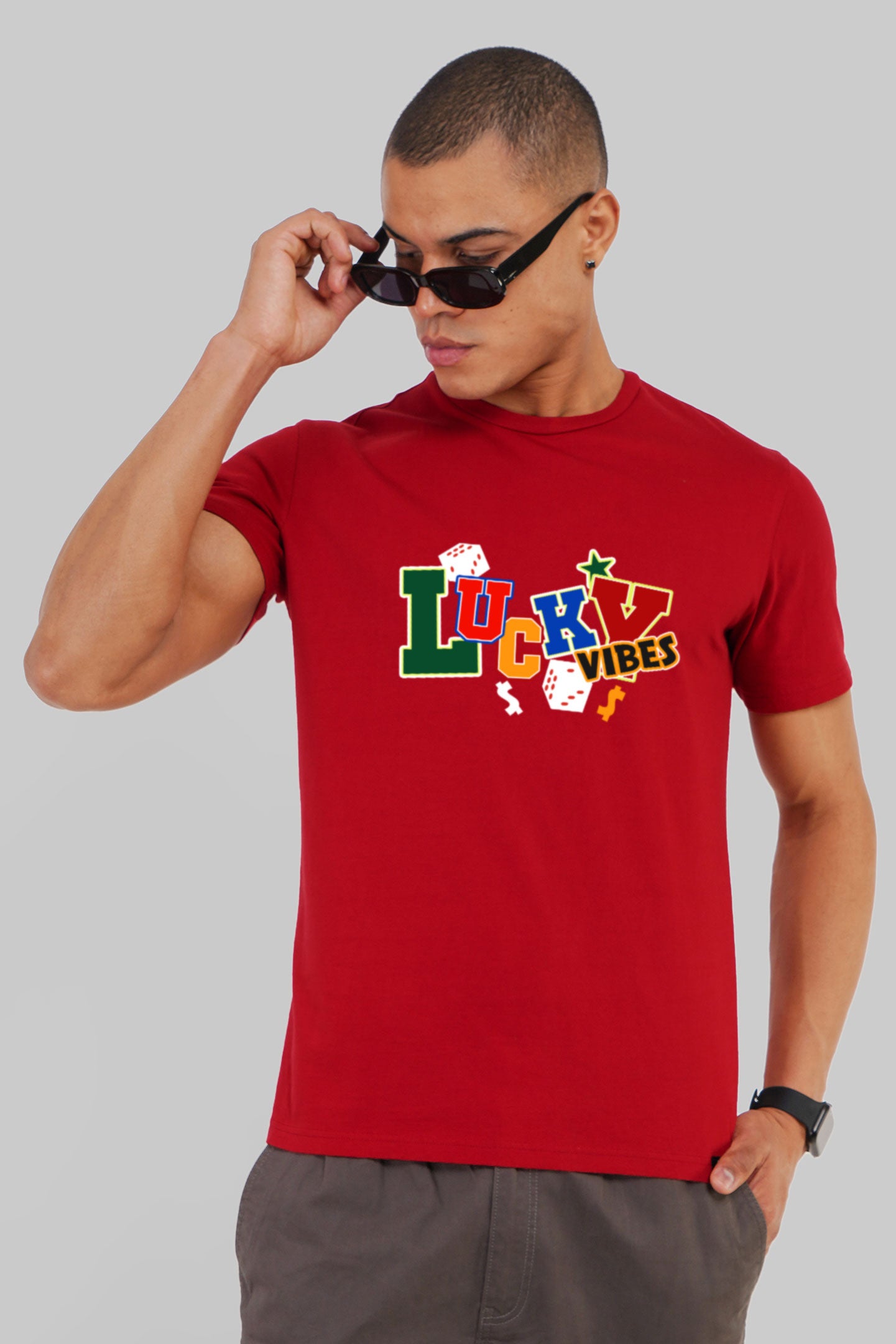 Lucky Red Regular Fit T-Shirt Men