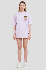 Pop Art Vibes Lilac Printed T-Shirt