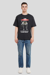 Underdog Black Printed T Shirt Men Oversized Fit With Front And Back Design Pic 4