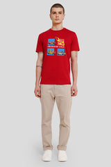 Underrated World Red Printed T-Shirt