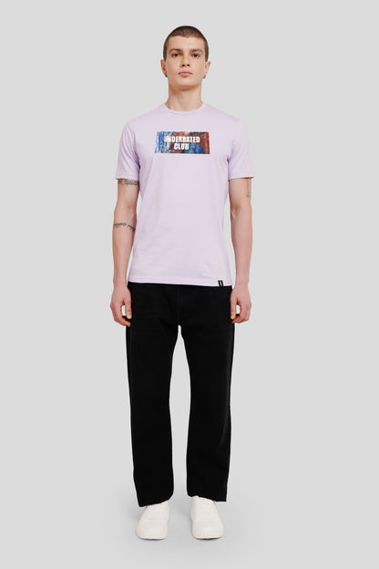 Underrated Essentials Lilac Printed T-Shirt