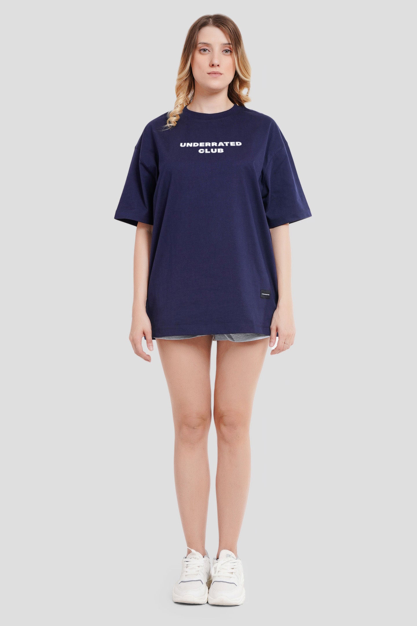 Underrated Vamps Navy Blue Printed T-Shirt