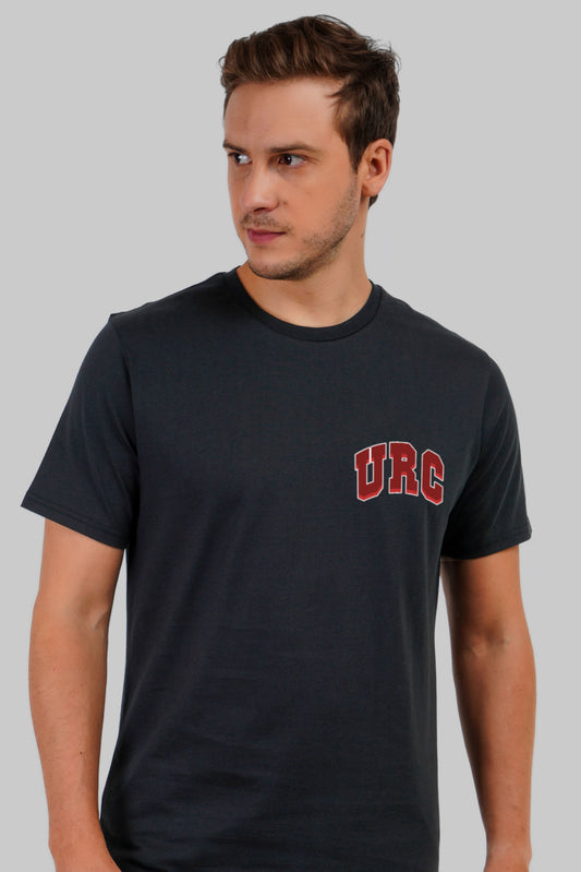 Retro College Classic Black Regular Fit T-Shirt Men