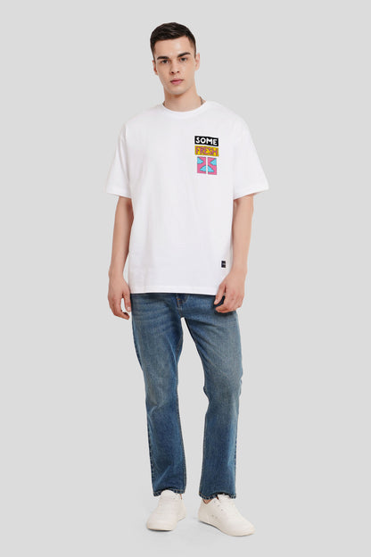 Pop Art Vibes White Printed T-Shirt