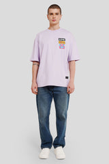 Pop Art Vibes Lilac Printed T-Shirt