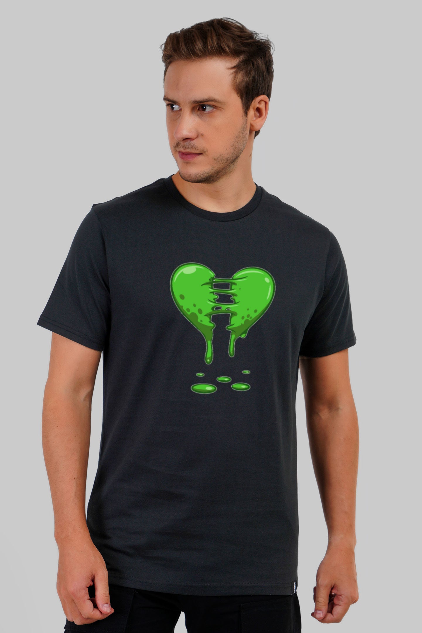 Heartbreak Black Regular Fit T-Shirt Men