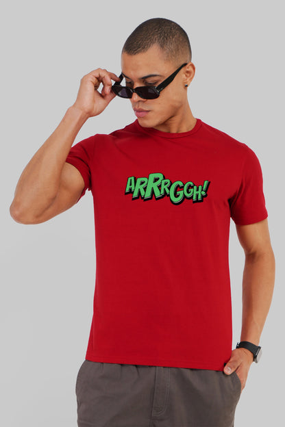 Arrggh Red Regular Fit T-Shirt Men