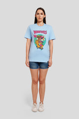 Wavves Powder Blue Printed T-Shirt