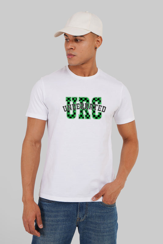 Underrated Champion White Regular Fit T-Shirt Men