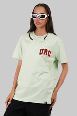 Retro College Classic Pastel Green Boyfriend Fit T-Shirt Women