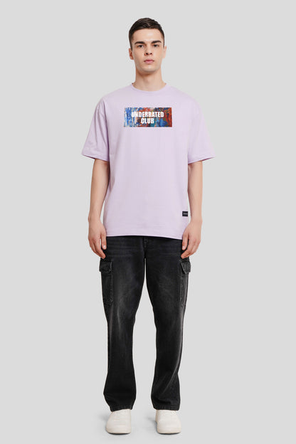 Underrated Artboard Lilac Printed T Shirt Men Oversized Fit With Front Design Pic 4
