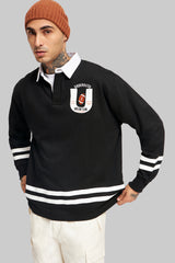 White Striped Black Polo Pic 4