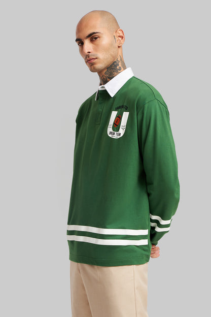 White Striped Green Polo Pic 5