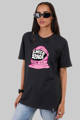 I Need Space Black Boyfriend Fit T-Shirt Women