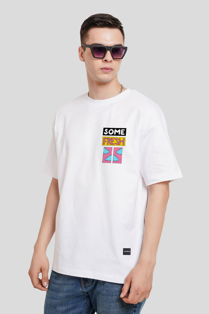 Pop Art Vibes White Printed T-Shirt