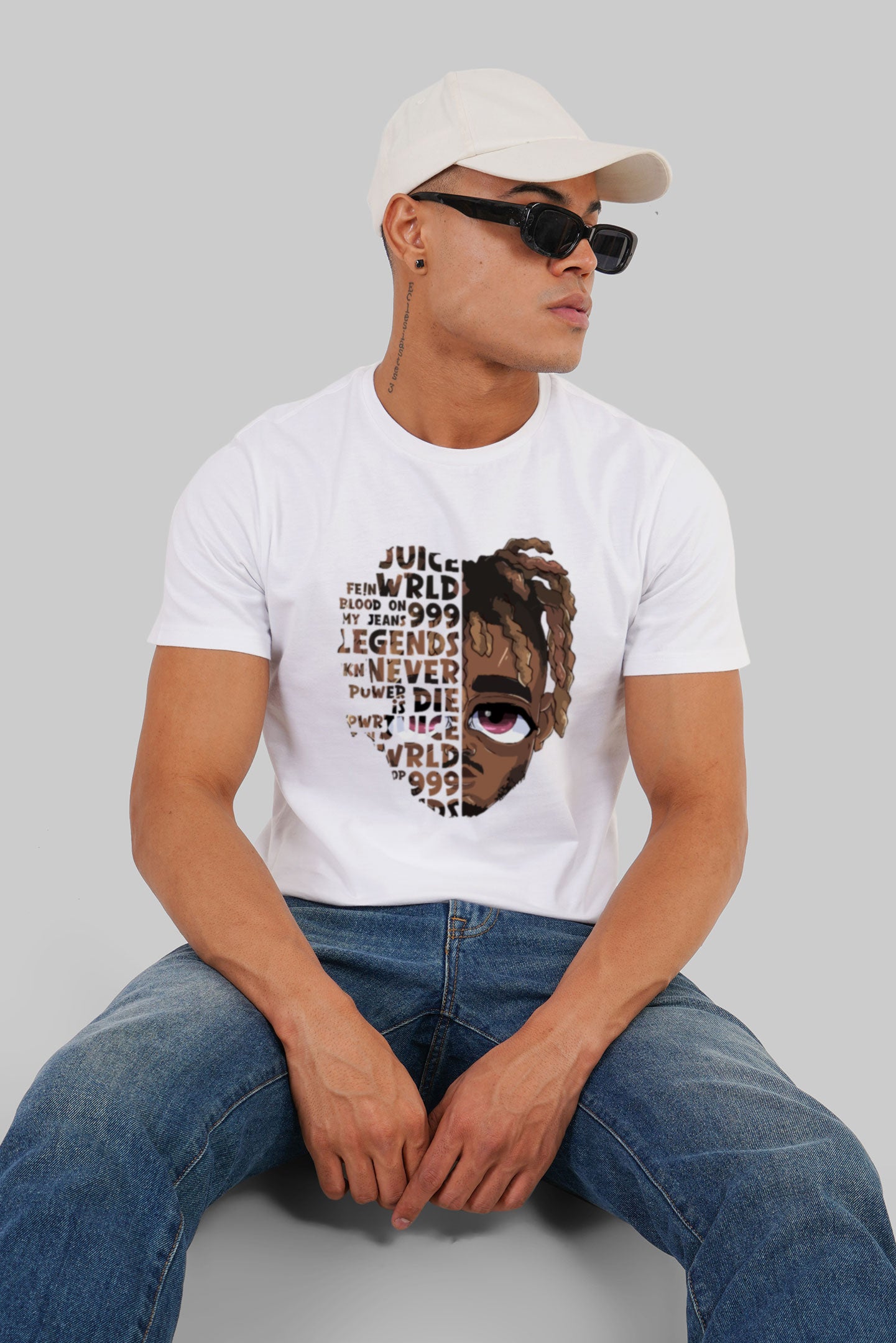 Juice World White Regular Fit T-Shirt Men