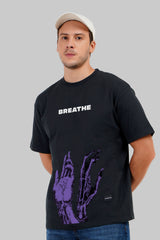 Catch Your Breath Black Oversized Fit T-Shirt Men