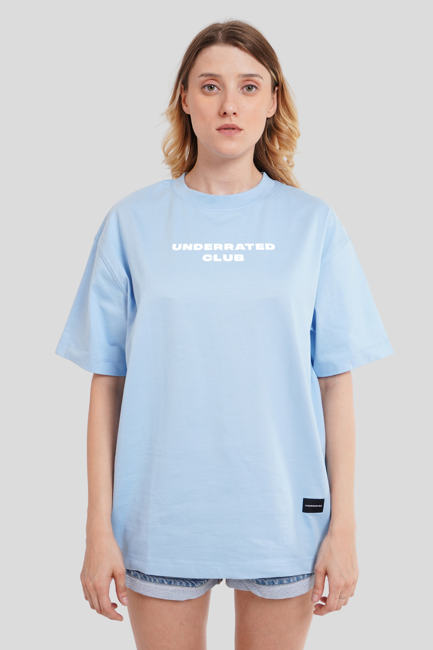 Turning Dreams into Reality Powder Blue Printed T-Shirt