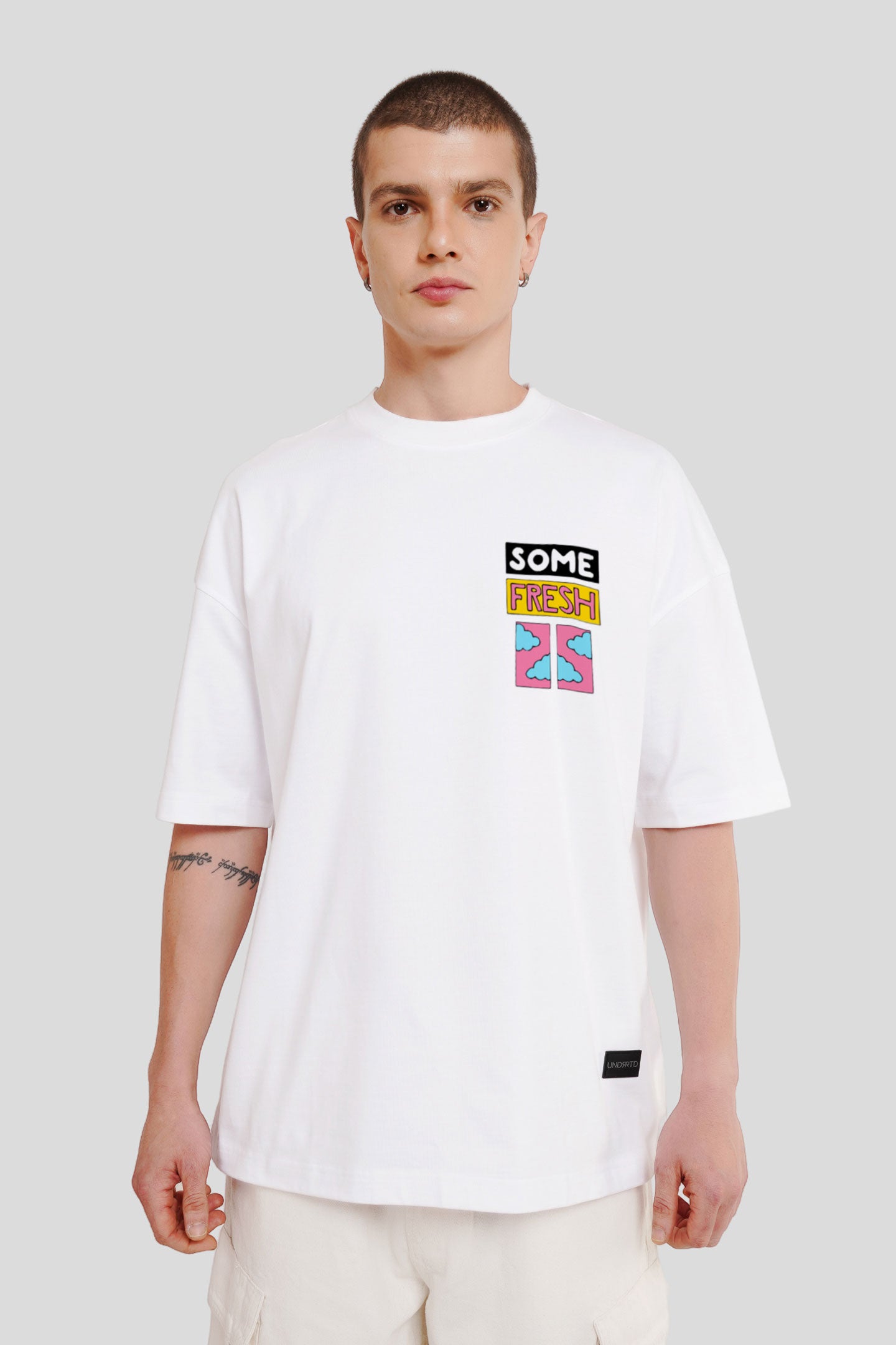 Pop Art Vibes White Printed T-Shirt