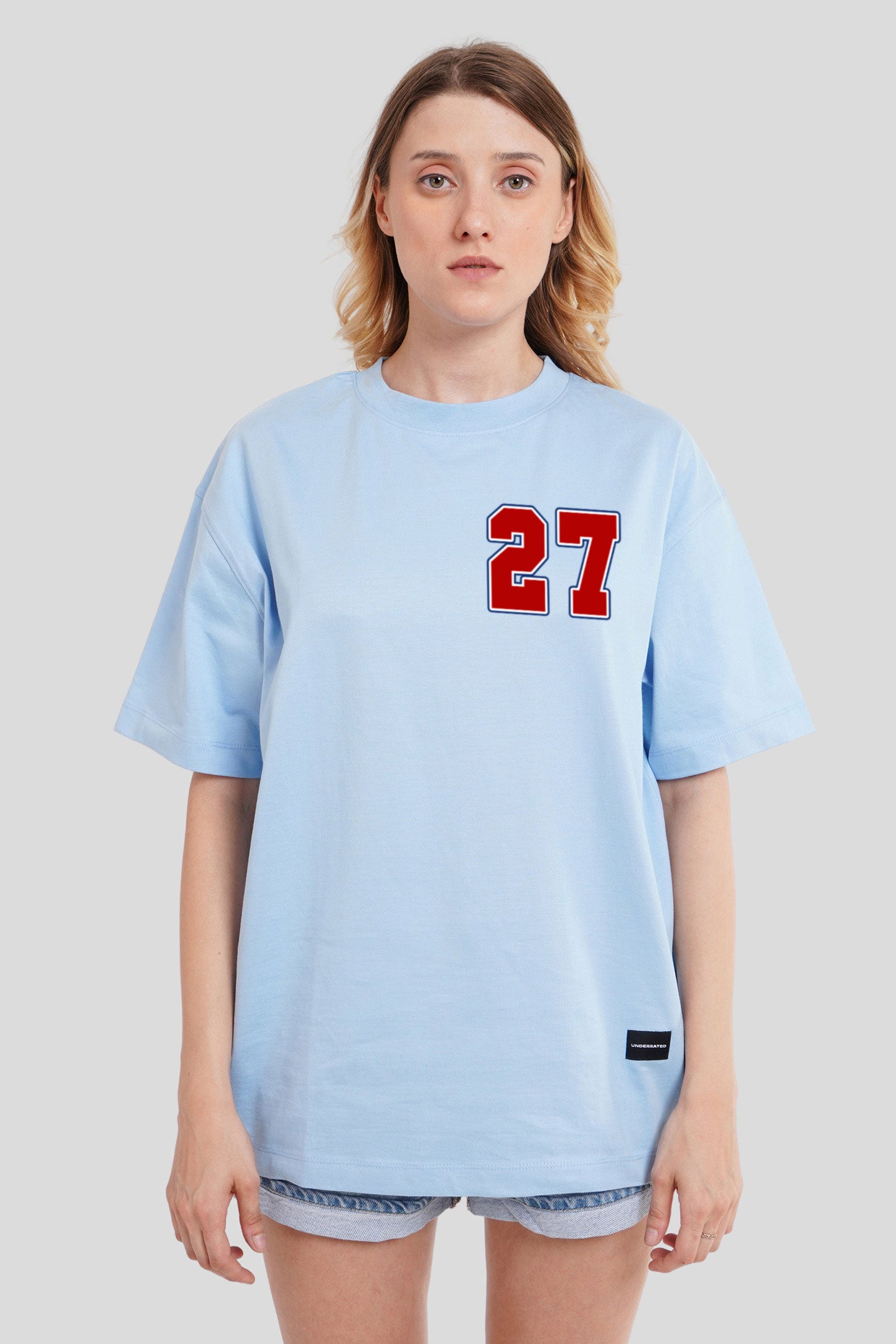 27 Powder Blue Printed T-Shirt