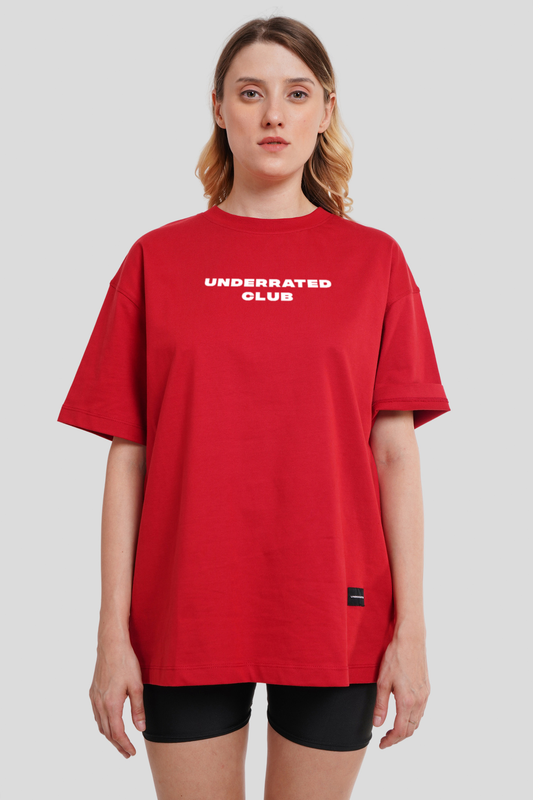 Turning Dreams Into Reality Red Printed T-Shirt Women Oversized Fit