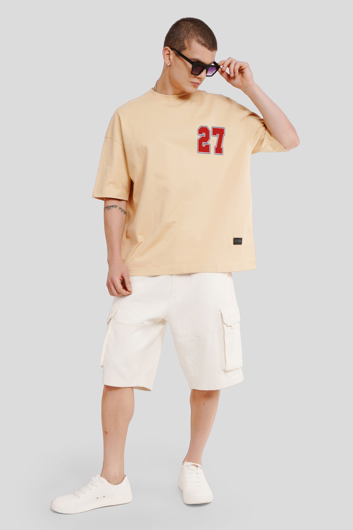 27 Beige Printed T-Shirt