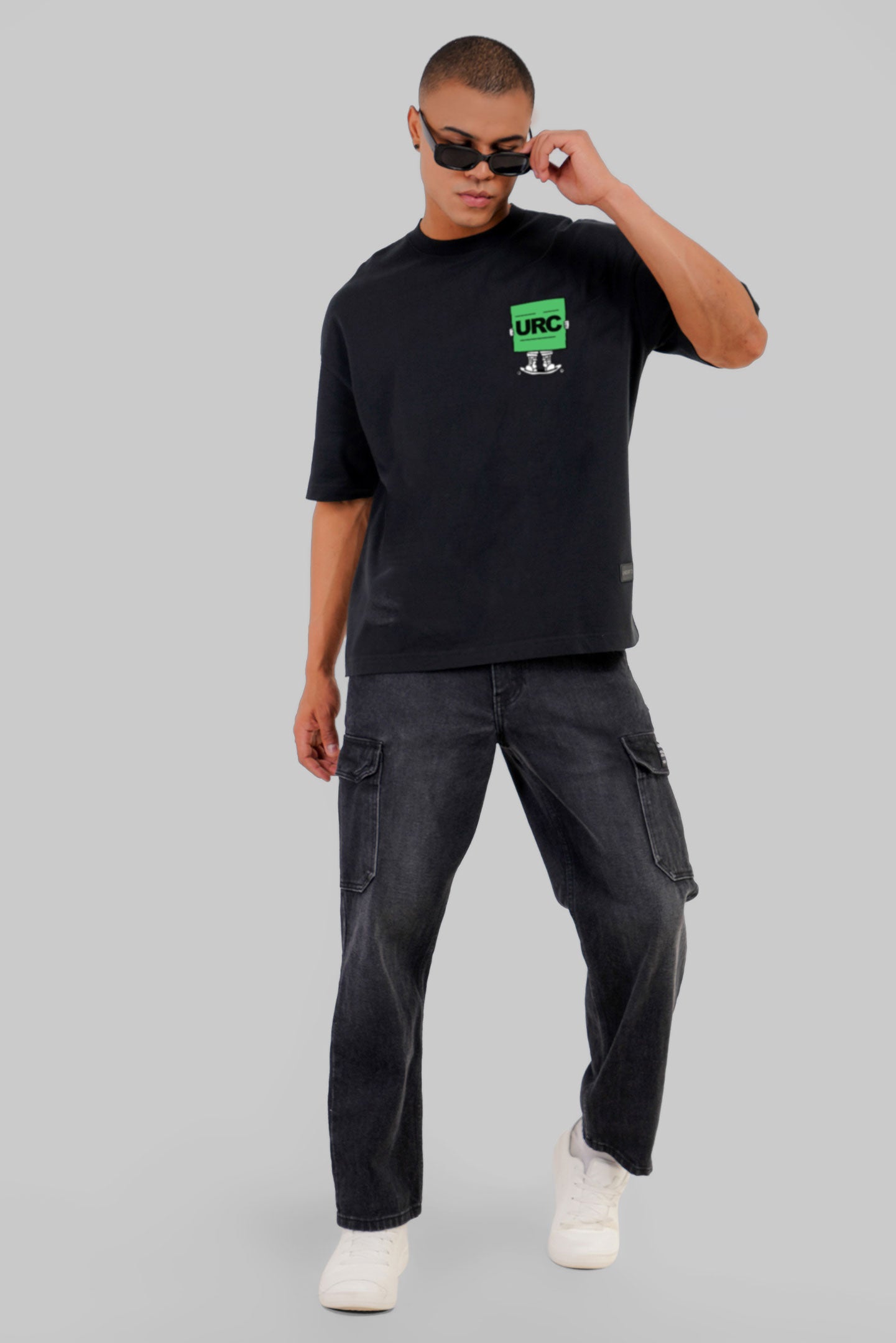 URC Skating Ramp Black Baggy Fit T-Shirt Men