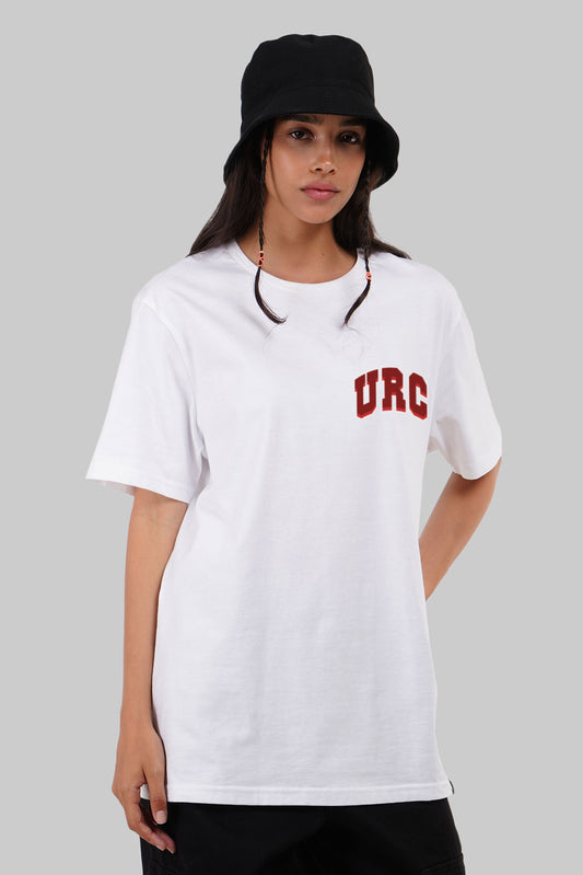 Retro College Classic White Boyfriend Fit T-Shirt Women