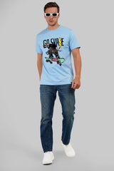 Go Skate Powder Blue Regular Fit T-Shirt Men