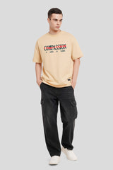 Compassion Beige Printed T-Shirt