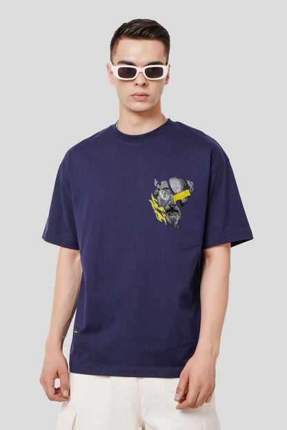 Real One Navy Blue Printed T-Shirt