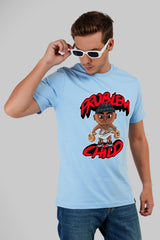 Problem Child Powder Blue Regular Fit T-Shirt Men