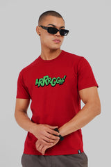 Arrggh Red Regular Fit T-Shirt Men