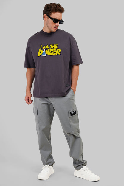 I Am The Danger Dark Grey Baggy Fit T-Shirt Men