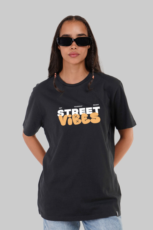 Street Vibes Black Boyfriend Fit T-Shirt Women