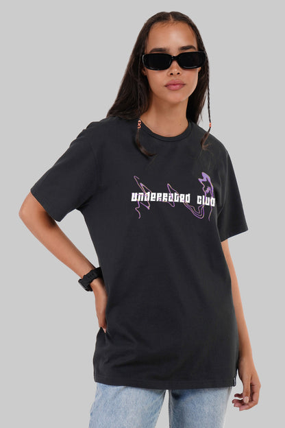 Fluid Black Boyfriend Fit T-Shirt Women