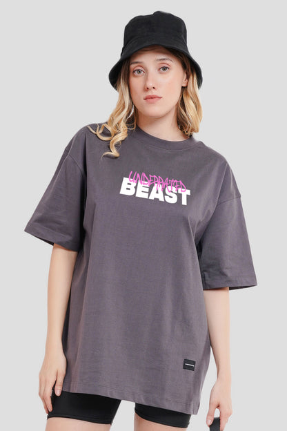 Beast Dark Grey Printed T-Shirt