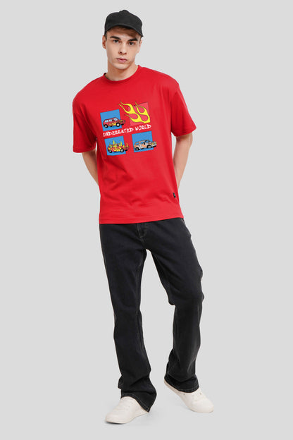 Underrated World Red Printed T-Shirt