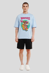 Wavves Powder Blue Printed T-Shirt