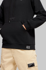 Black Pigment Print Hoodie Pic 3