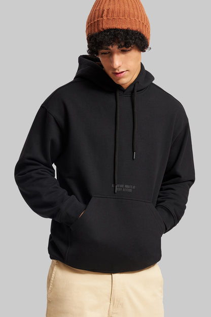 Black Pigment Print Hoodie Pic 5