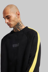 Deep Black Raglan Sweatshirt Pic 3