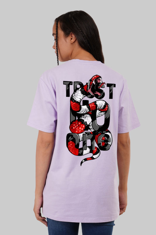 Trust No One 1 Lilac Boyfriend Fit T-Shirt Women