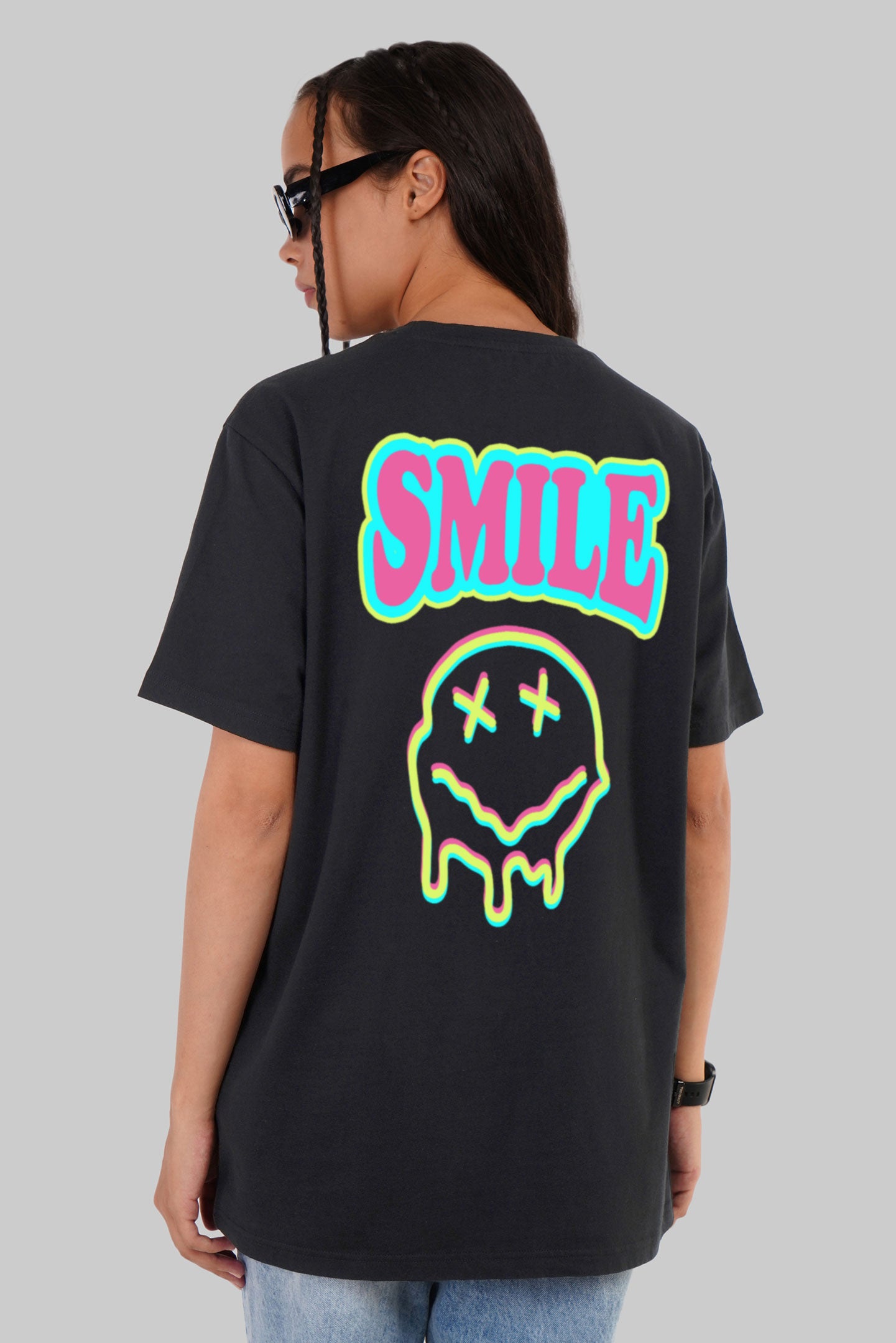 Smile New Black Boyfriend Fit T-Shirt Women