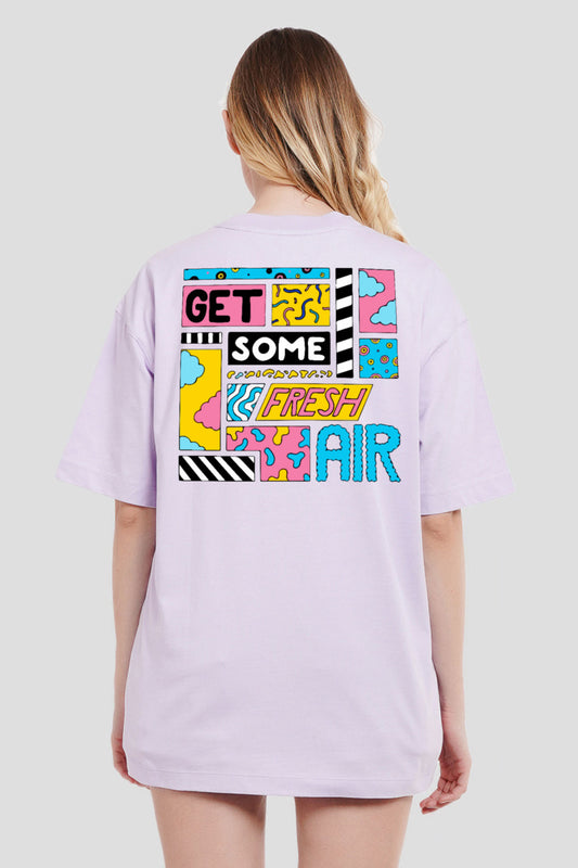 Pop Art Vibes Lilac Printed T-Shirt