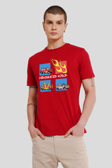 Underrated World Red Printed T-Shirt